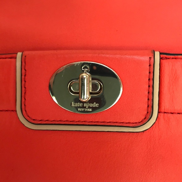Kate Spade "Theresa" Purse w/ Dustbag LARGE/ Flame - Picture 5 of 8